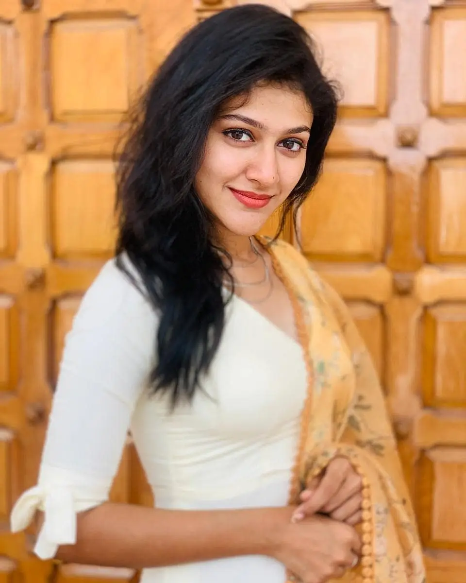 INDIAN ACTRESS ANARKALI NAZAR STILLS IN WHITE DRESS